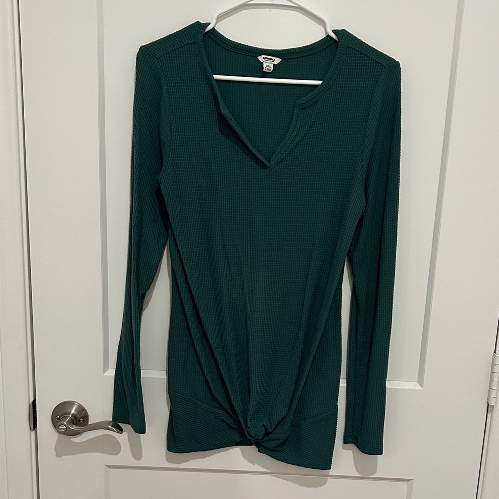 Maternity Forest Green Long Sleeve Top